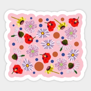 Perennials Flower Design Sticker